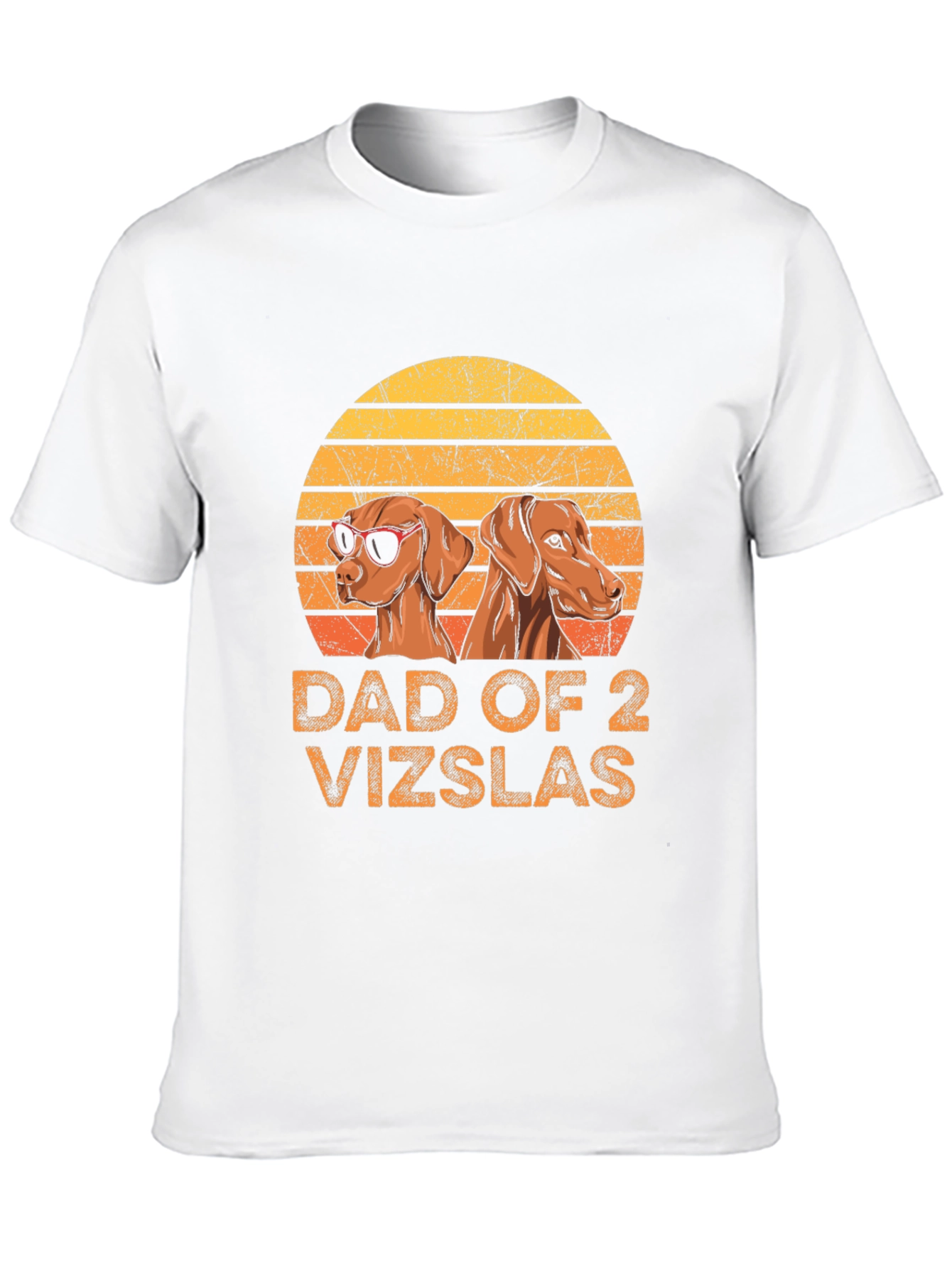 Dad of 2 Vizslas T-Shirt - Dog Lover Tee