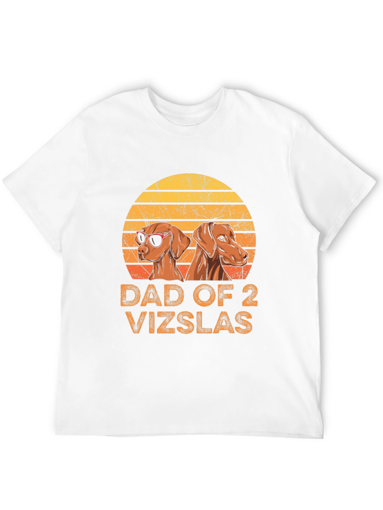 Dad of 2 Vizslas T-Shirt - Dog Lover Tee