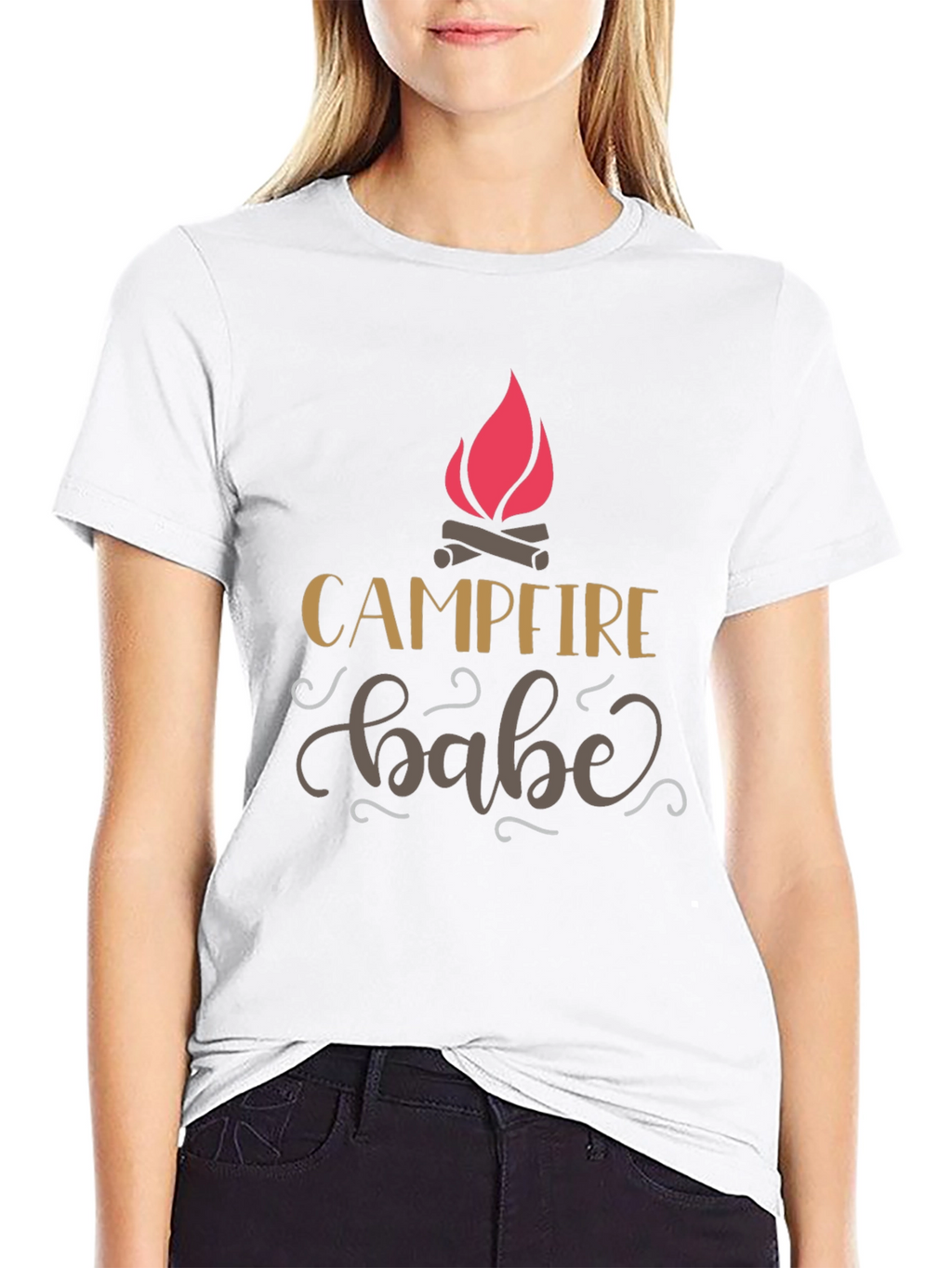 Campfire Babe Black Graphic Tee