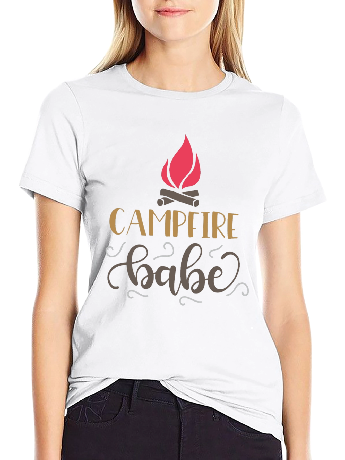 Campfire Babe Black Graphic Tee