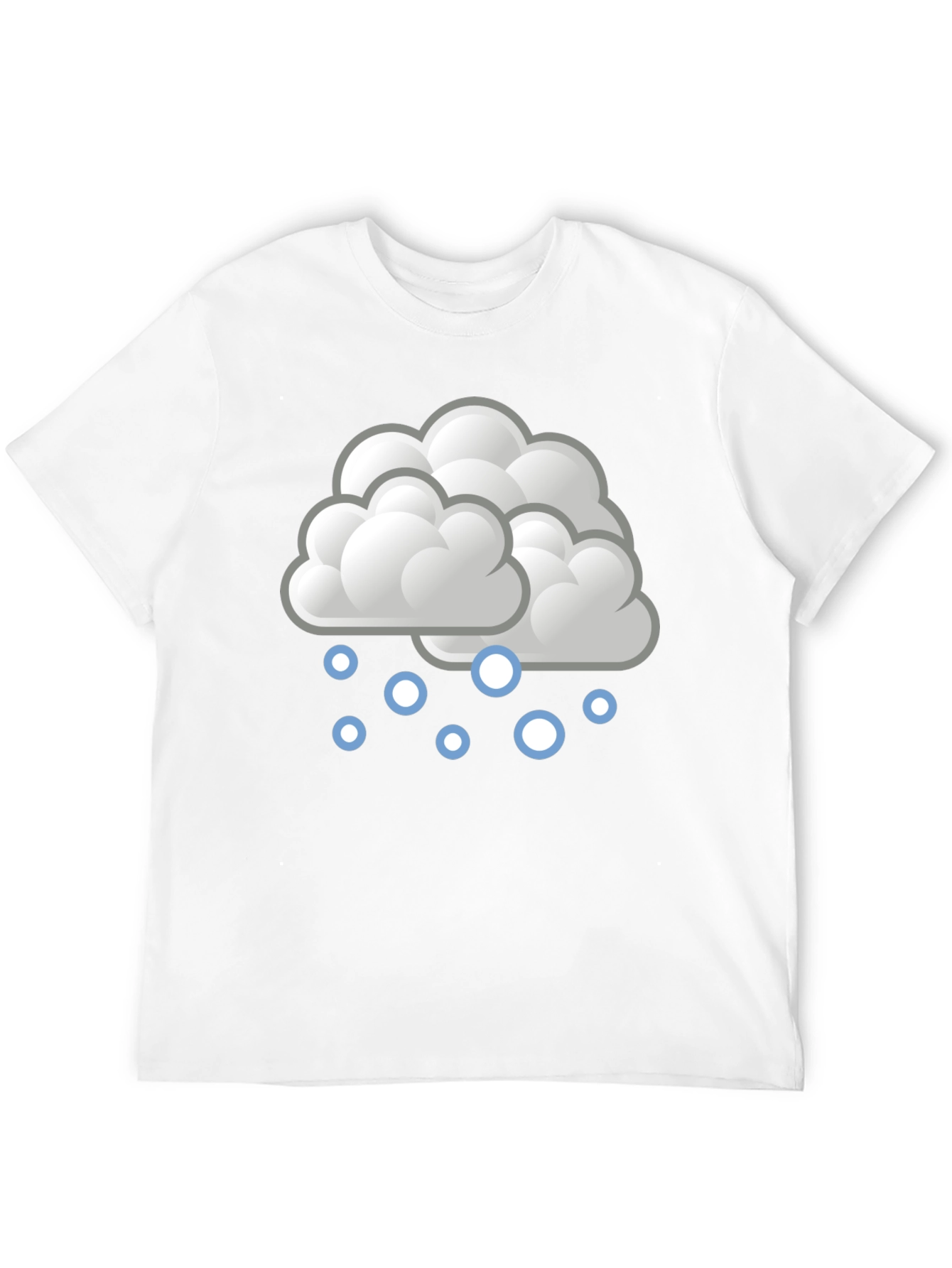Snow Cloud Graphic Tee - Soft Black Cotton T-Shirt