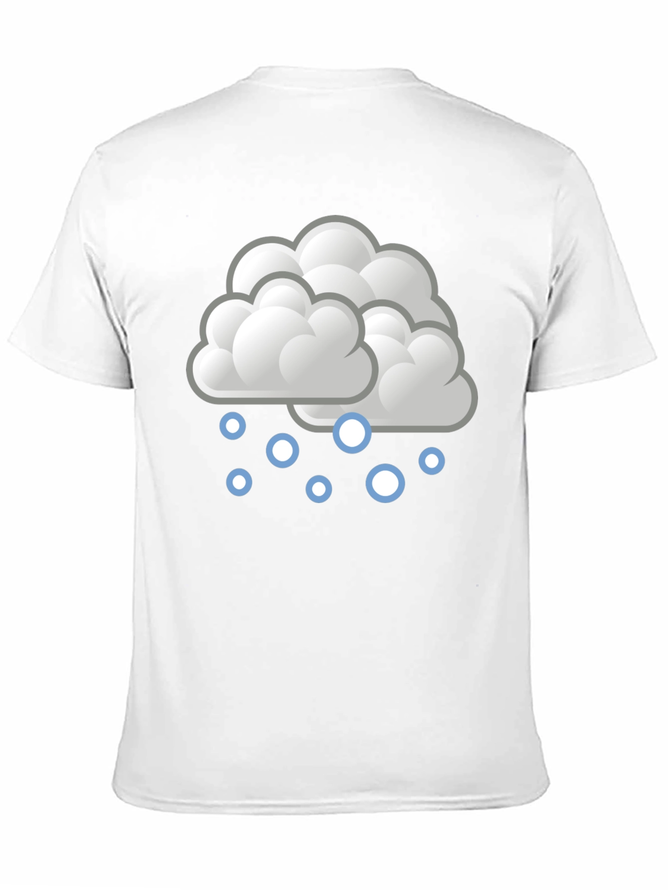 Snow Cloud Graphic Tee - Soft Black Cotton T-Shirt
