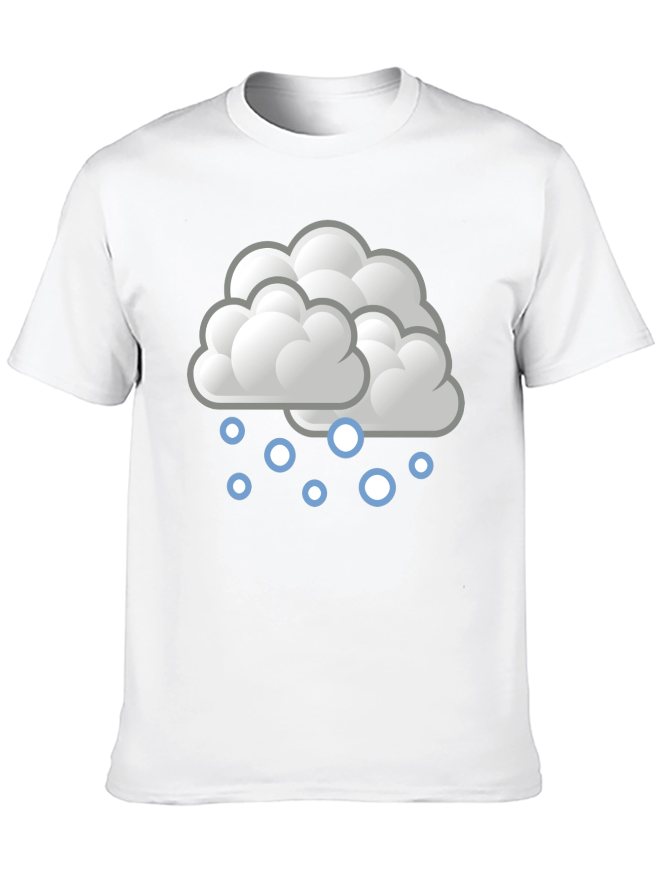 Snow Cloud Graphic Tee - Soft Black Cotton T-Shirt