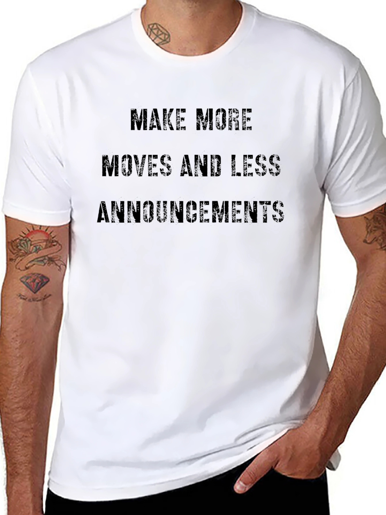 Make More Moves Graphic Tee - Black Casual T-Shirt