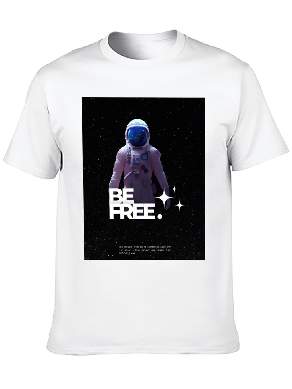 Be Free Astronaut Graphic T-Shirt