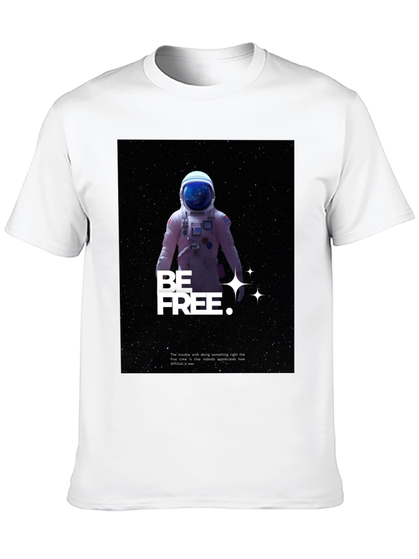 Be Free Astronaut Graphic T-Shirt