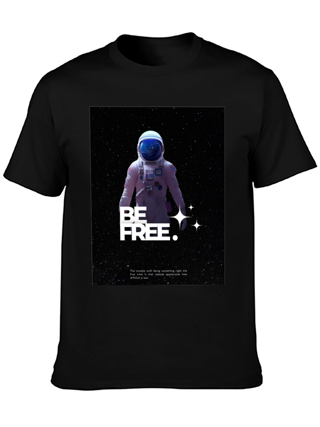 Be Free Astronaut Graphic T-Shirt
