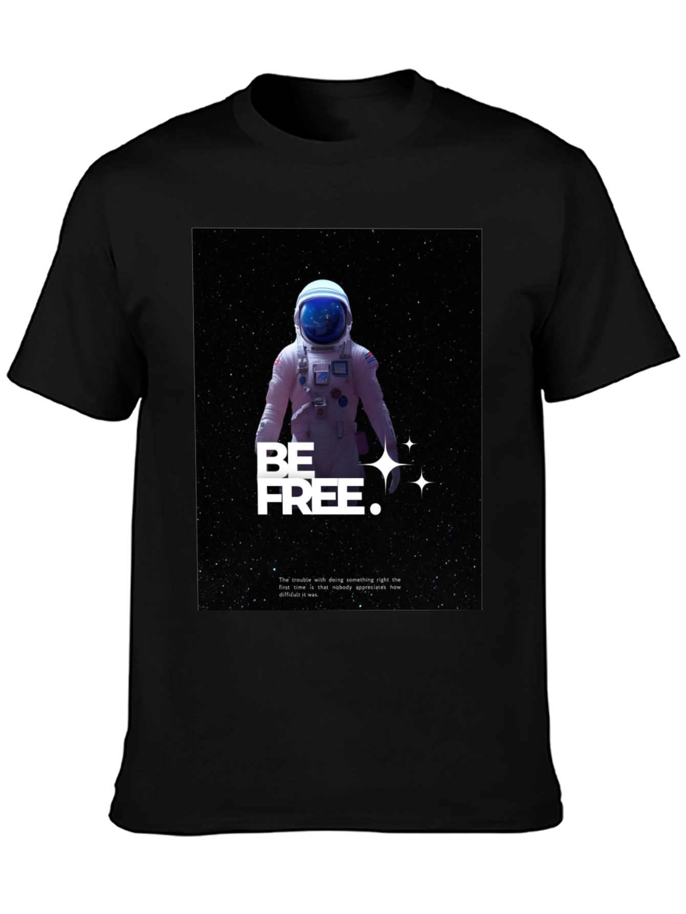 Be Free Astronaut Graphic T-Shirt