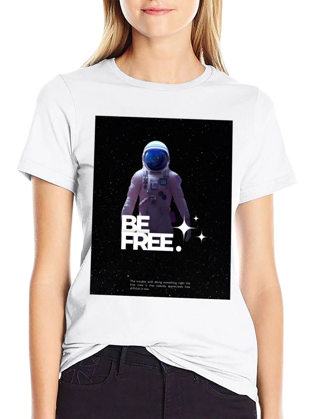 Be Free Astronaut Graphic T-Shirt