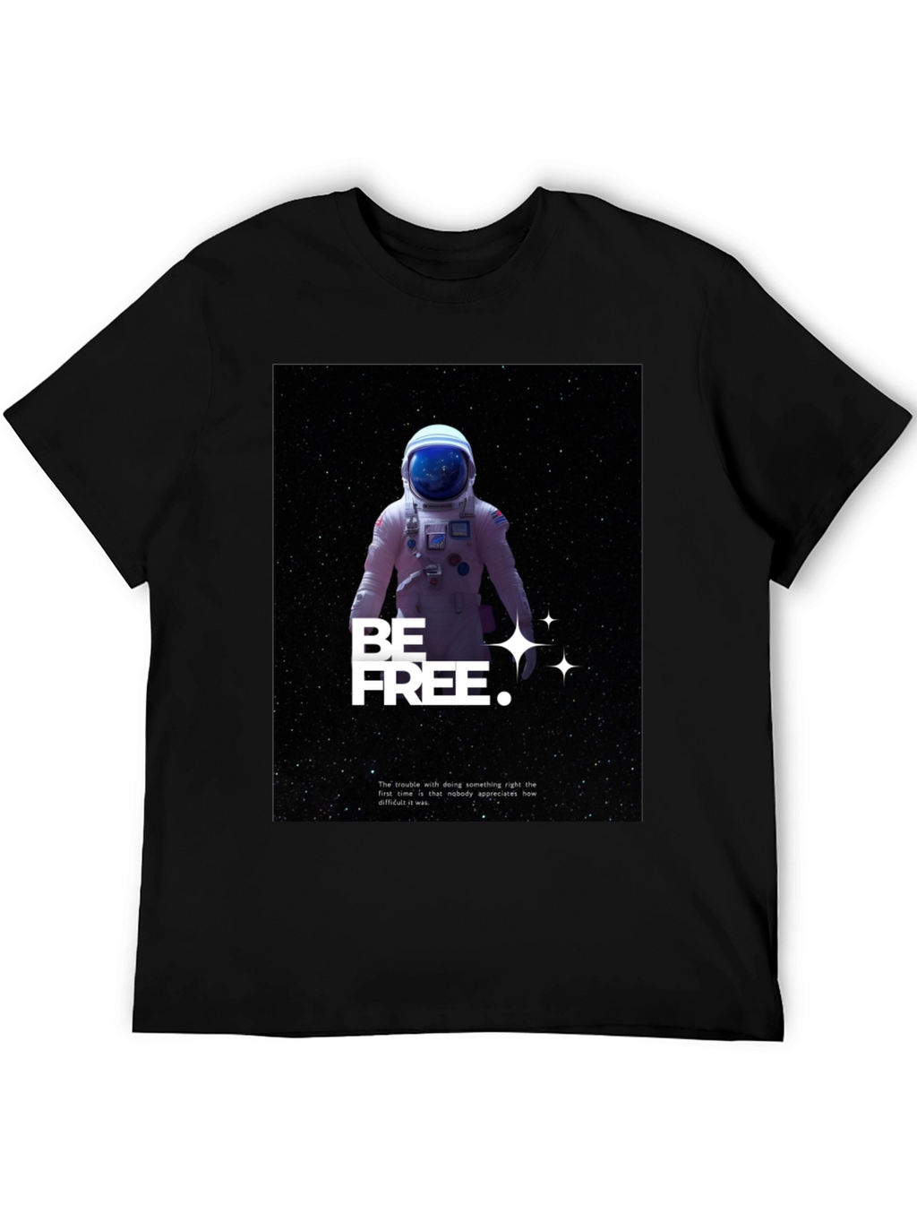 Be Free Astronaut Graphic T-Shirt