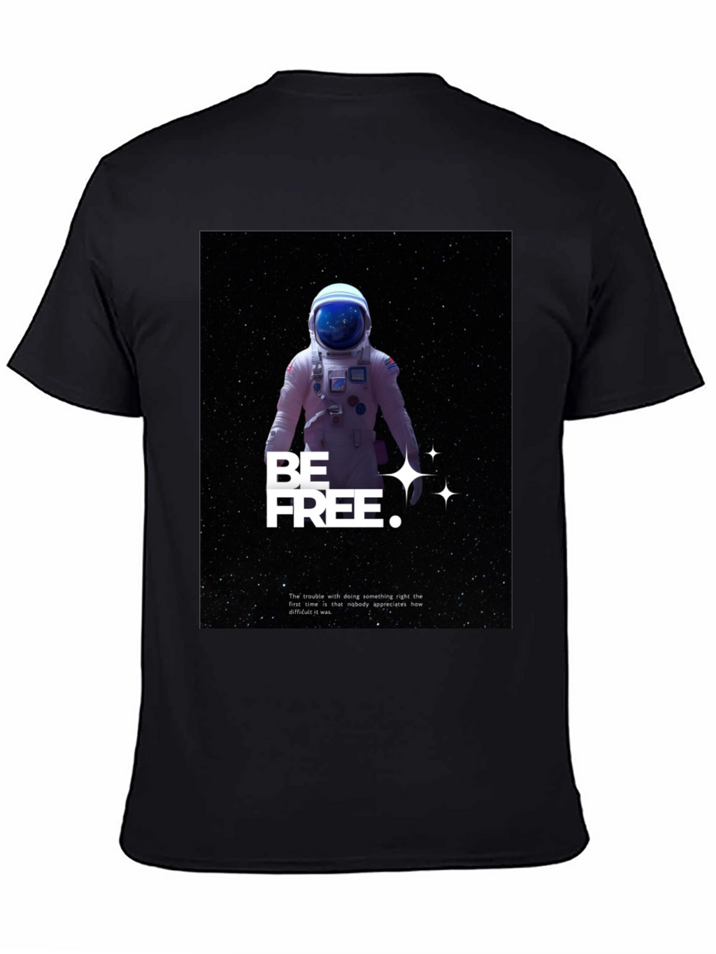 Be Free Astronaut Graphic T-Shirt