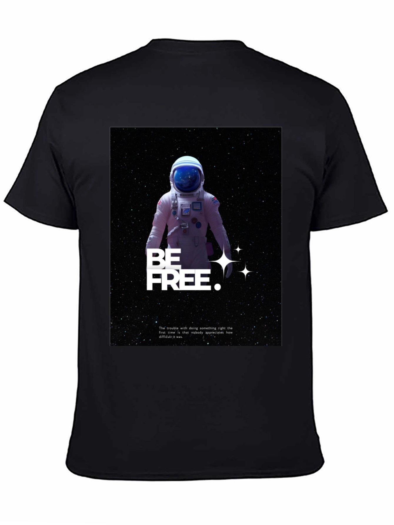 Be Free Astronaut Graphic T-Shirt