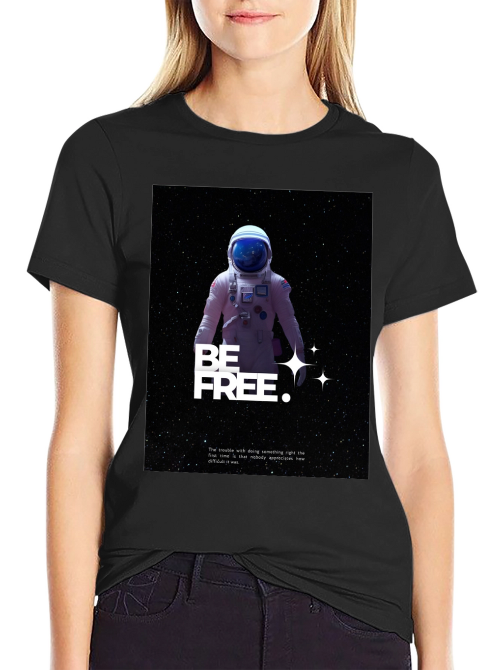 Be Free Astronaut Graphic T-Shirt
