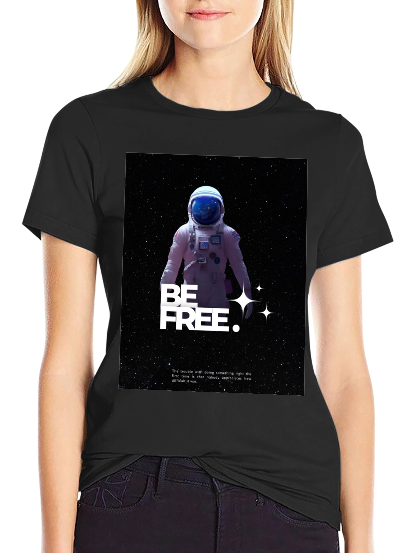 Be Free Astronaut Graphic T-Shirt