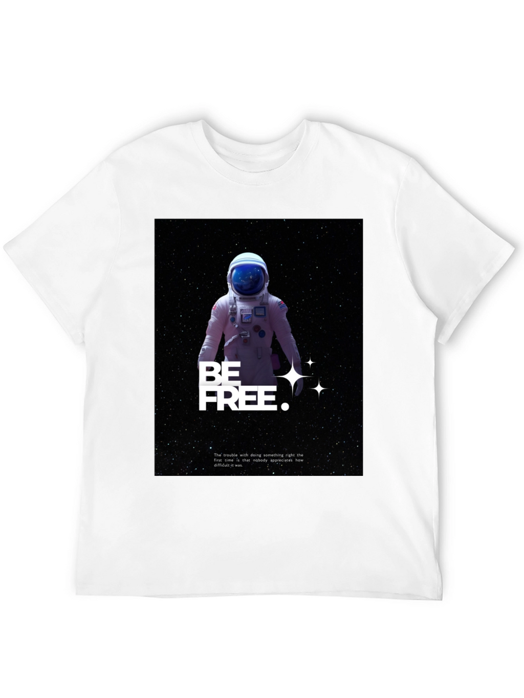 Be Free Astronaut Graphic T-Shirt