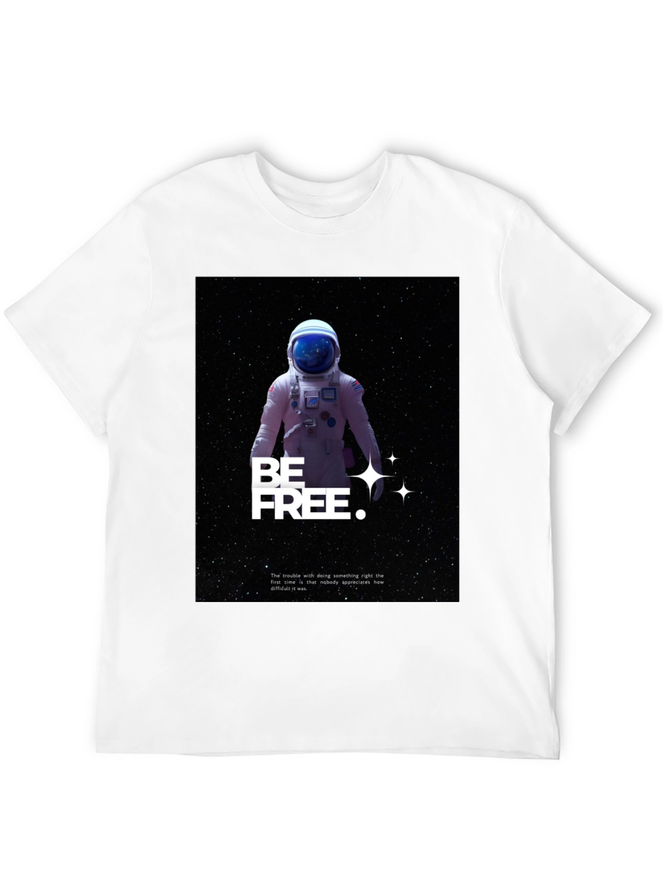 Be Free Astronaut Graphic T-Shirt