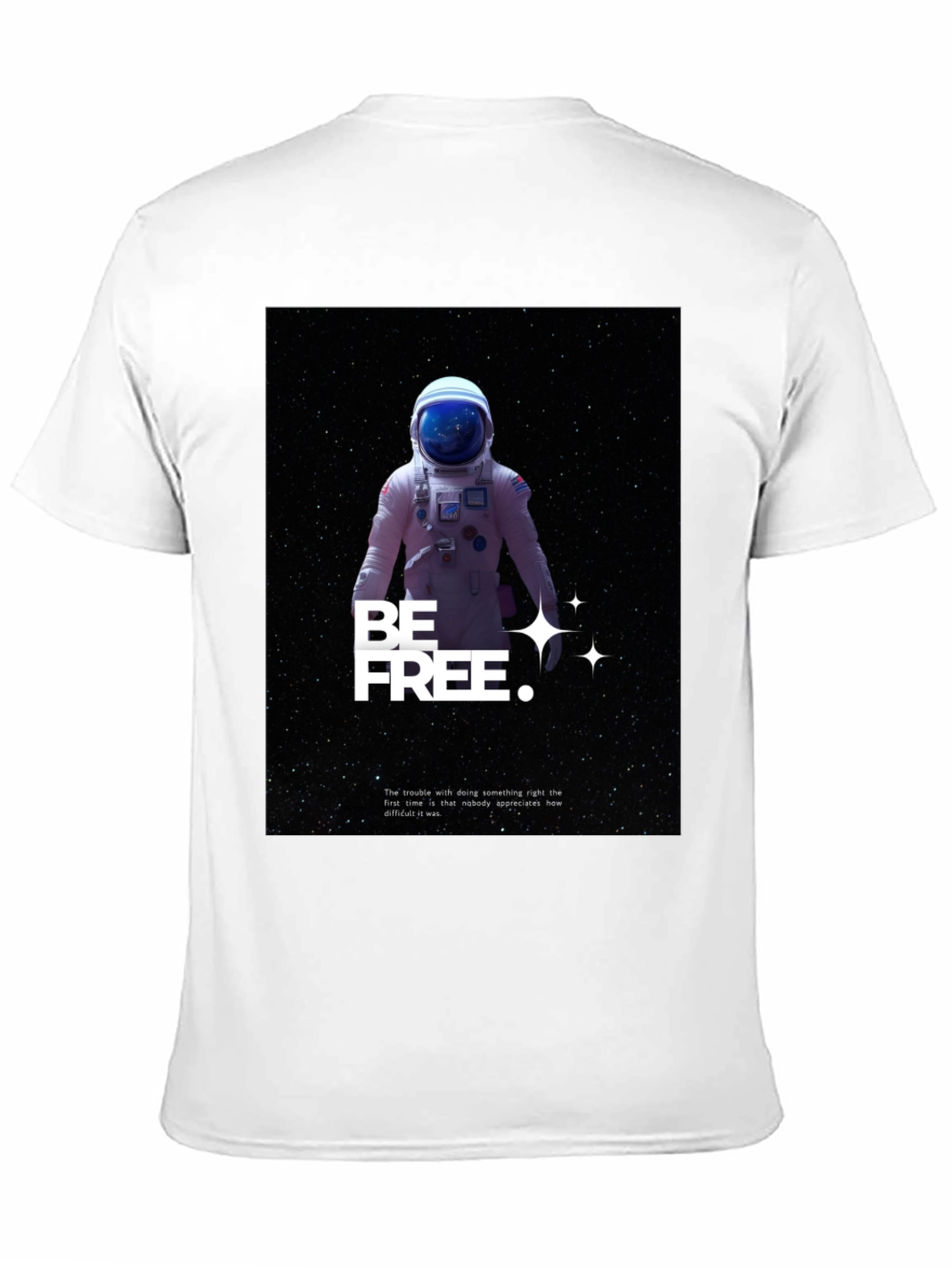 Be Free Astronaut Graphic T-Shirt