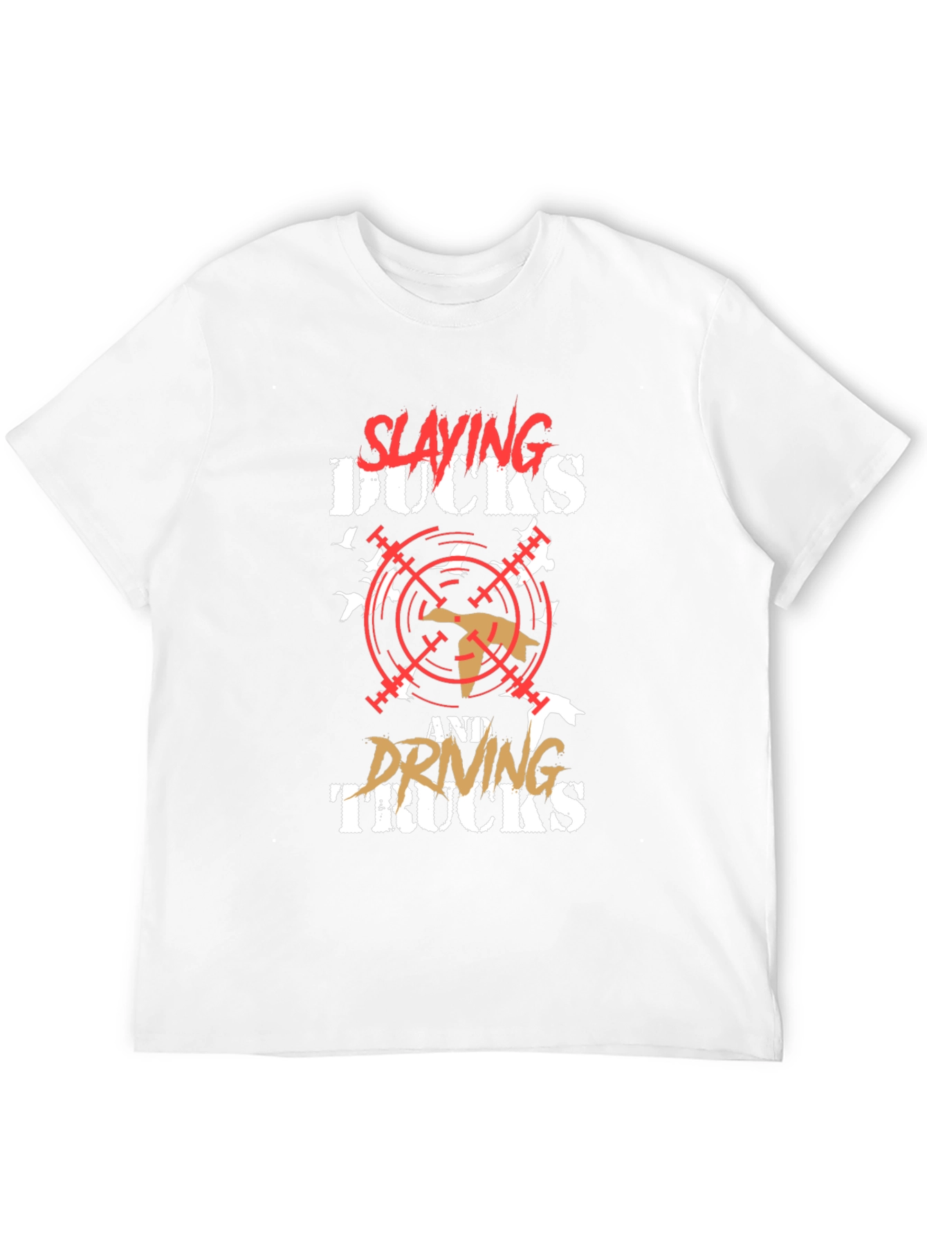 Slaying Ducks & Driving Trucks Black Graphic T-Shirt