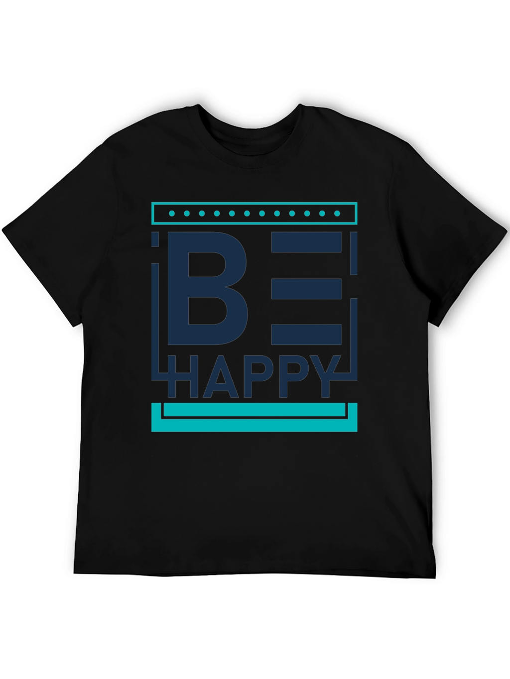 Be Happy Graphic Print Mens T-Shirt