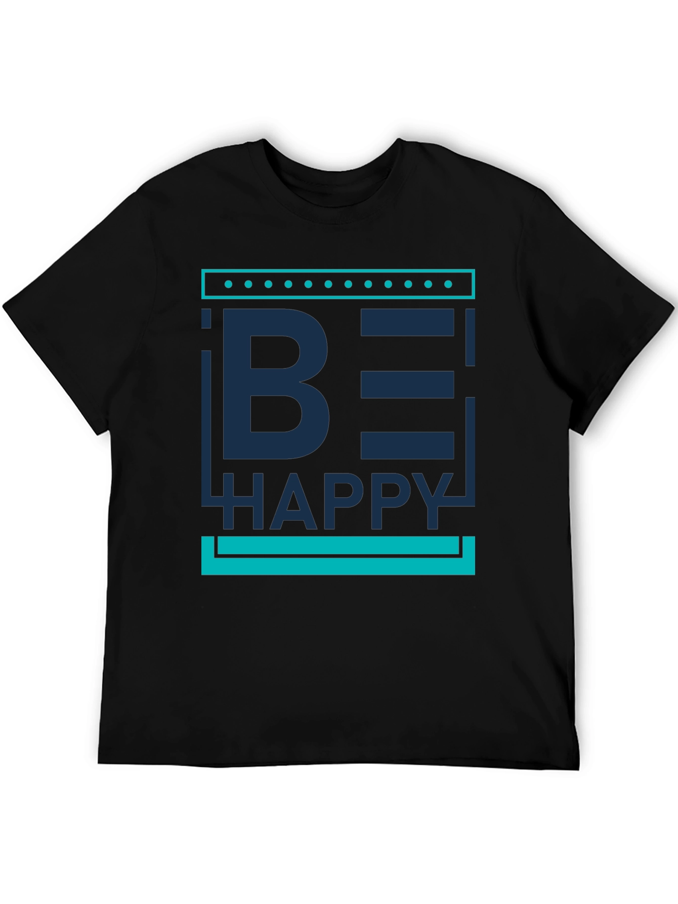 Be Happy Graphic Print Mens T-Shirt