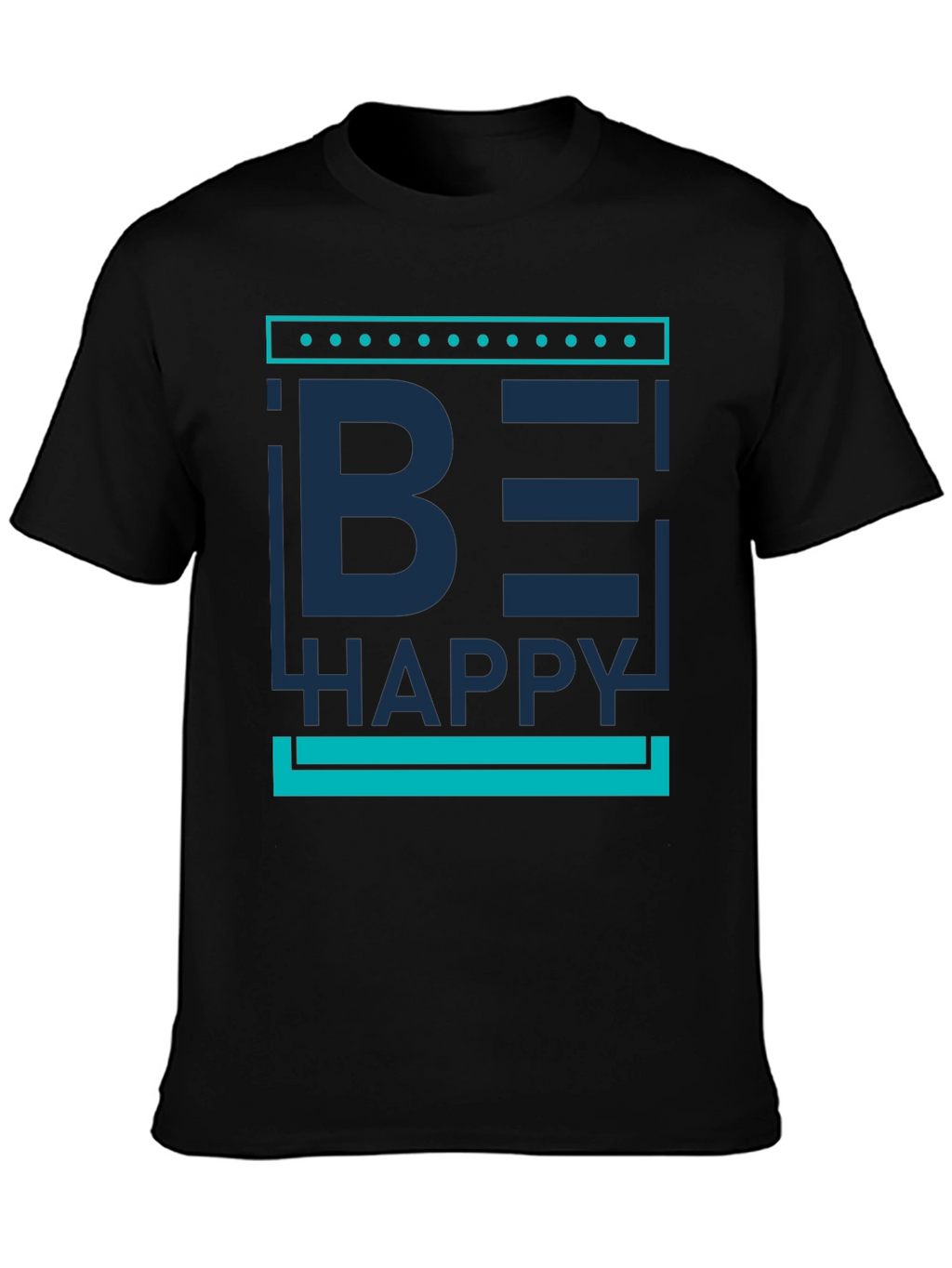 Be Happy Graphic Print Mens T-Shirt