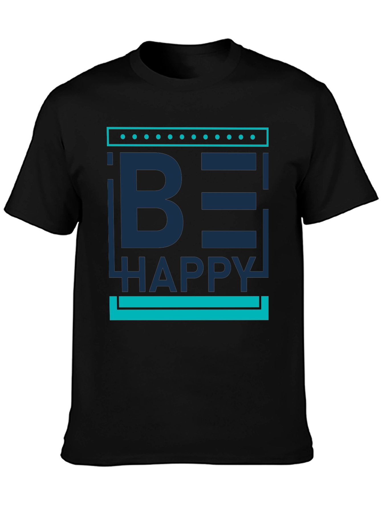 Be Happy Graphic Print Mens T-Shirt