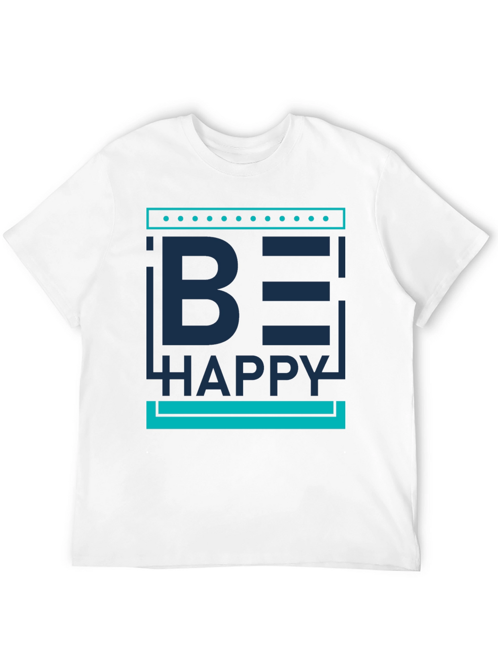 Be Happy Graphic Print Mens T-Shirt