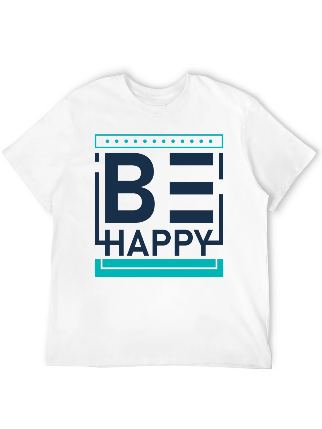 Be Happy Graphic Print Mens T-Shirt