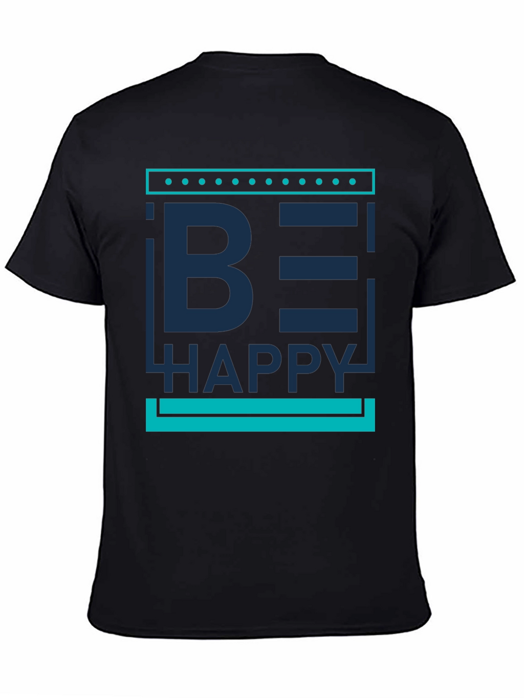 Be Happy Graphic Print Mens T-Shirt
