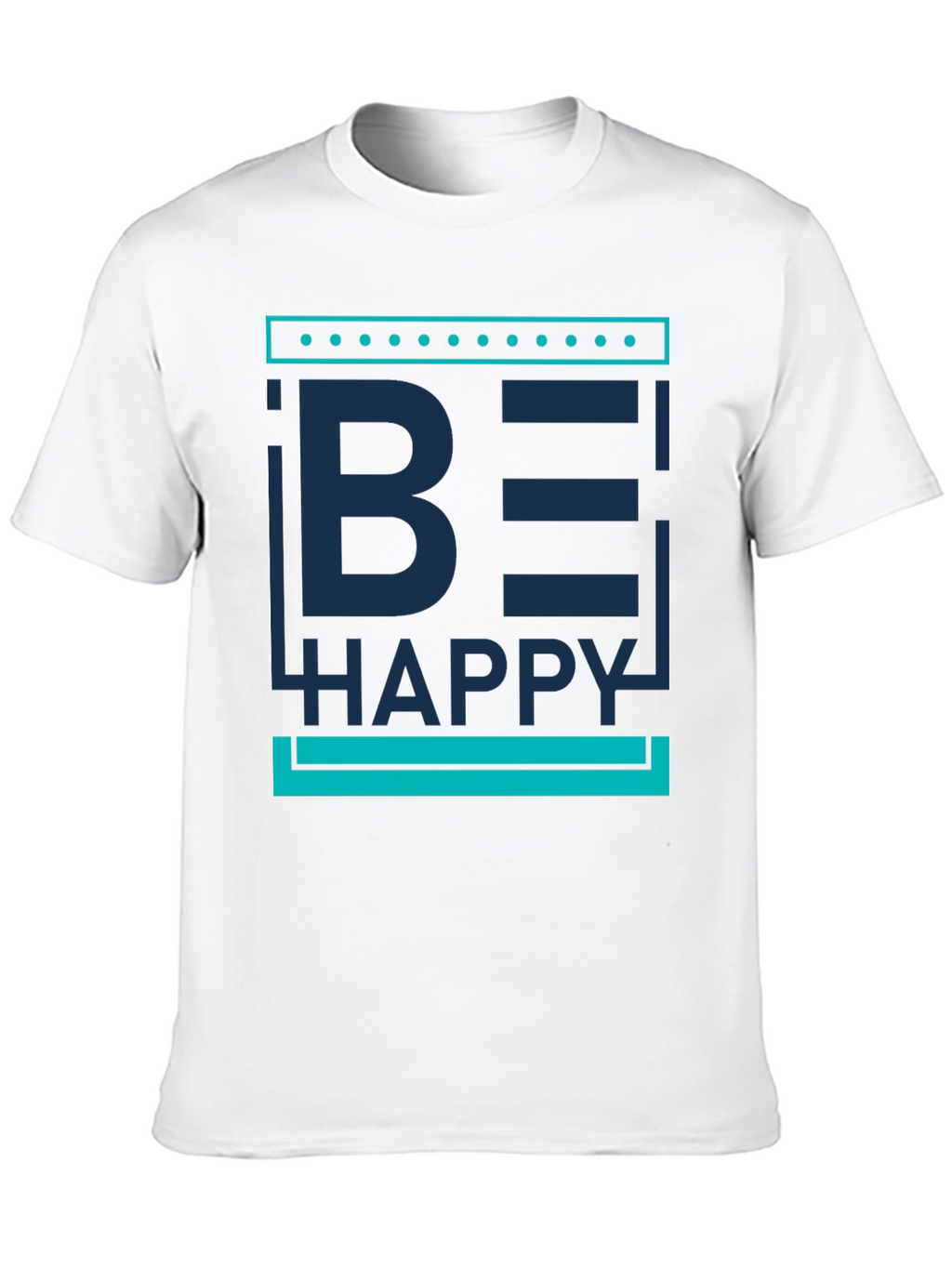 Be Happy Graphic Print Mens T-Shirt