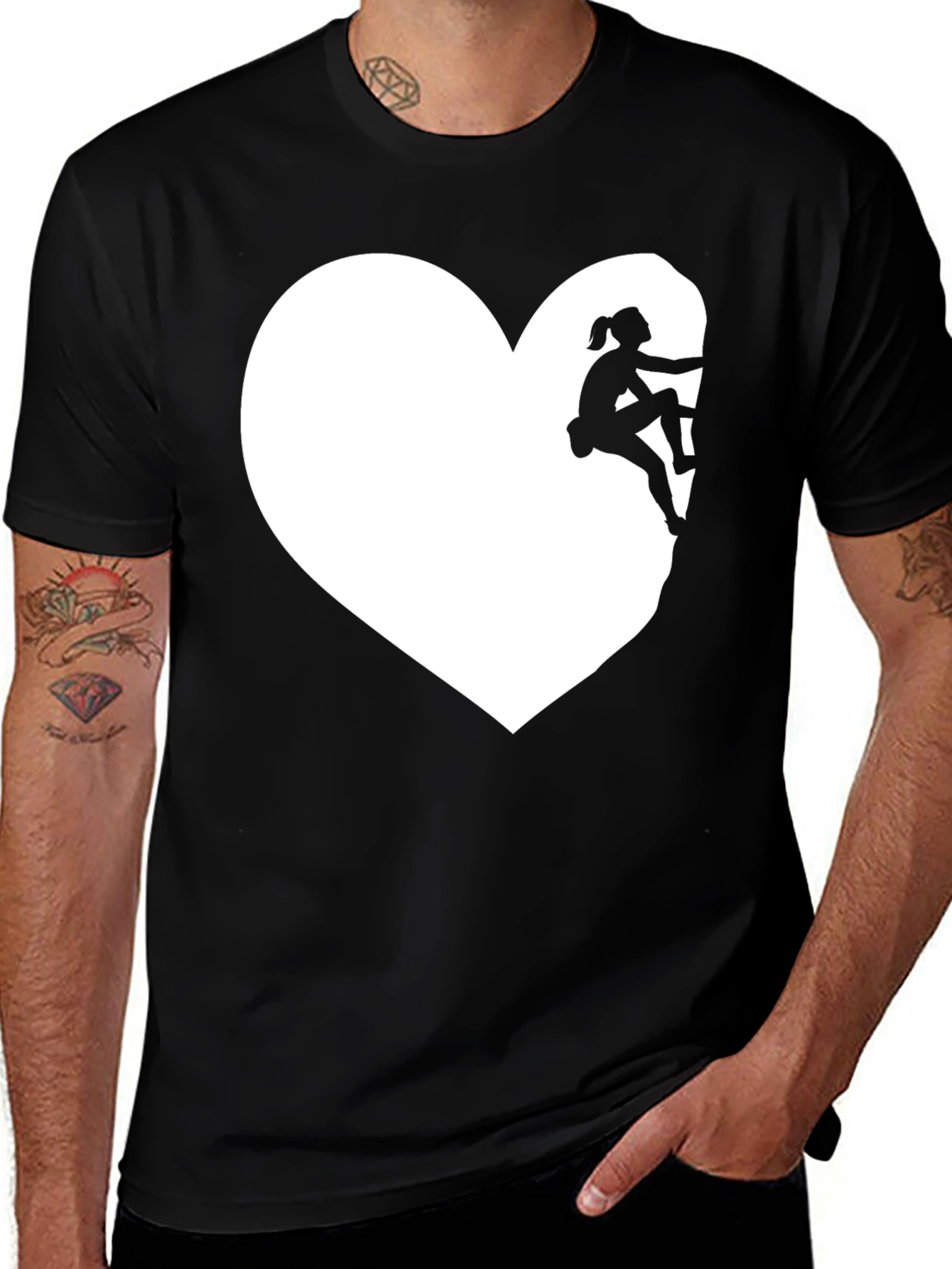 Climbing Heart Tee - Love to Climb Graphic T-Shirt