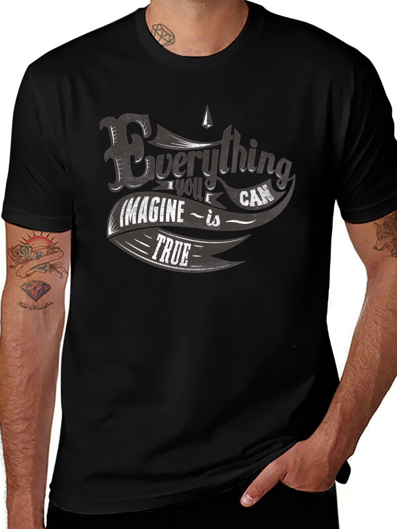 Everything is True Graphic Tee -  Comfortable Black Cotton T-Shirt