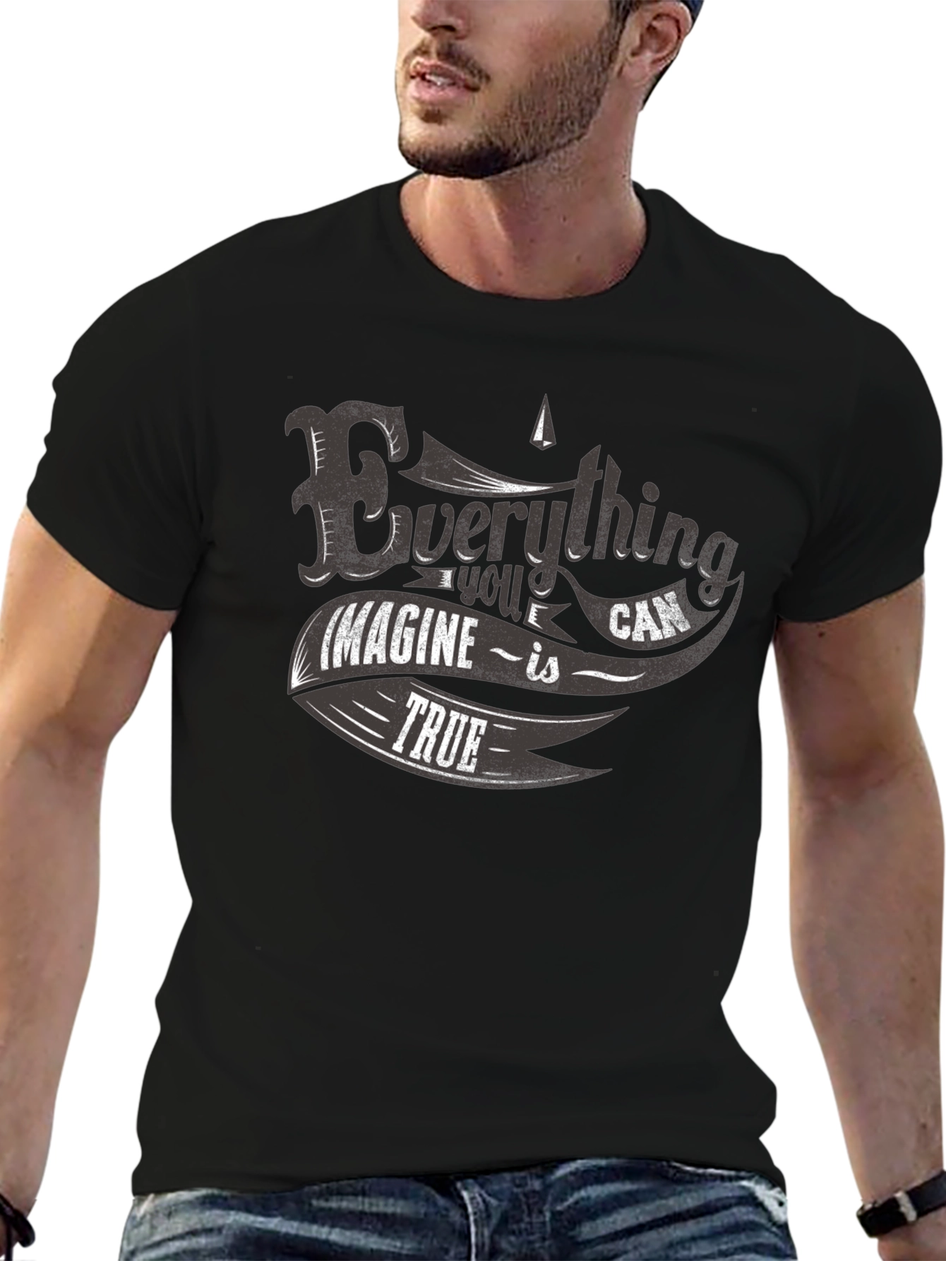 Everything is True Graphic Tee -  Comfortable Black Cotton T-Shirt