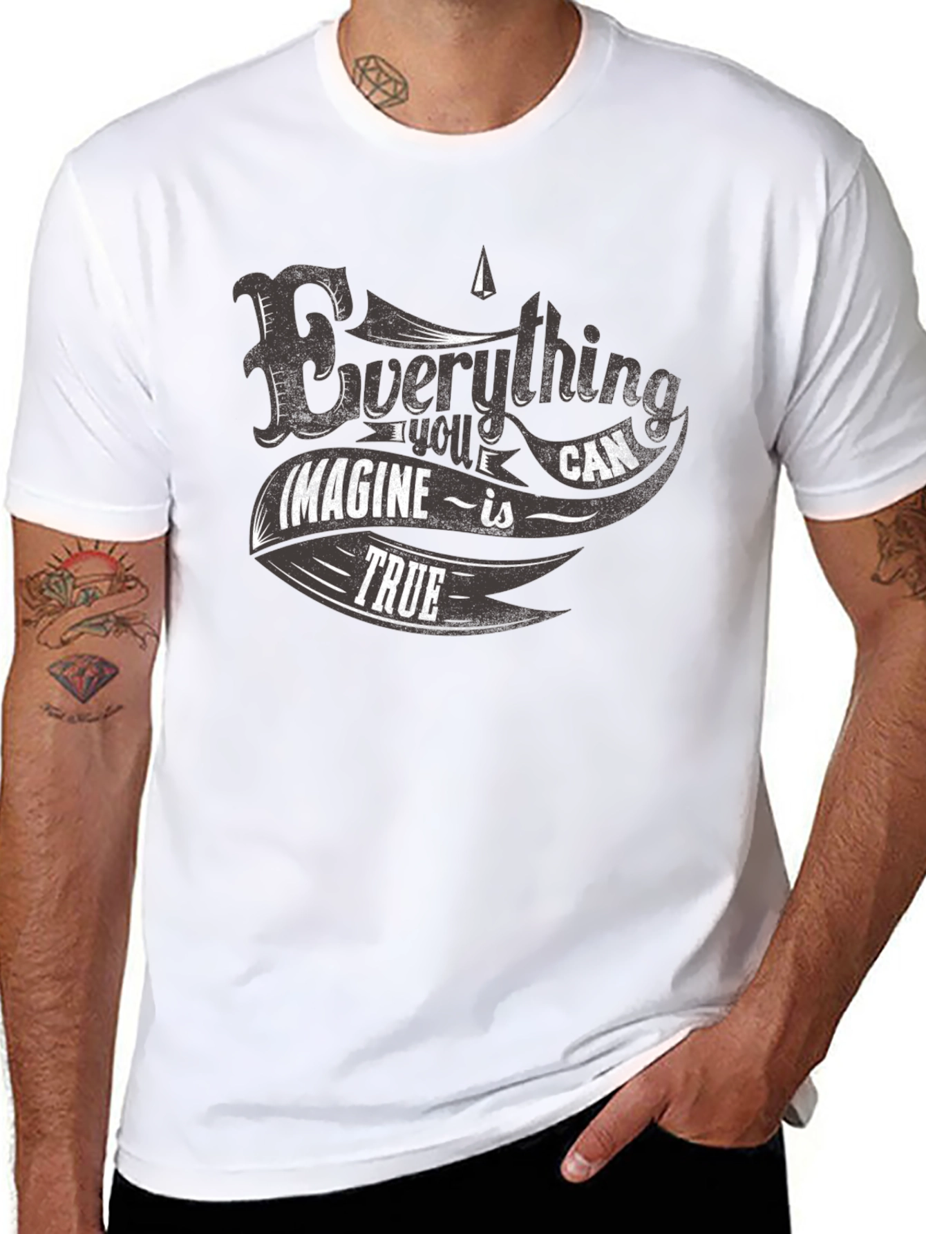 Everything is True Graphic Tee -  Comfortable Black Cotton T-Shirt