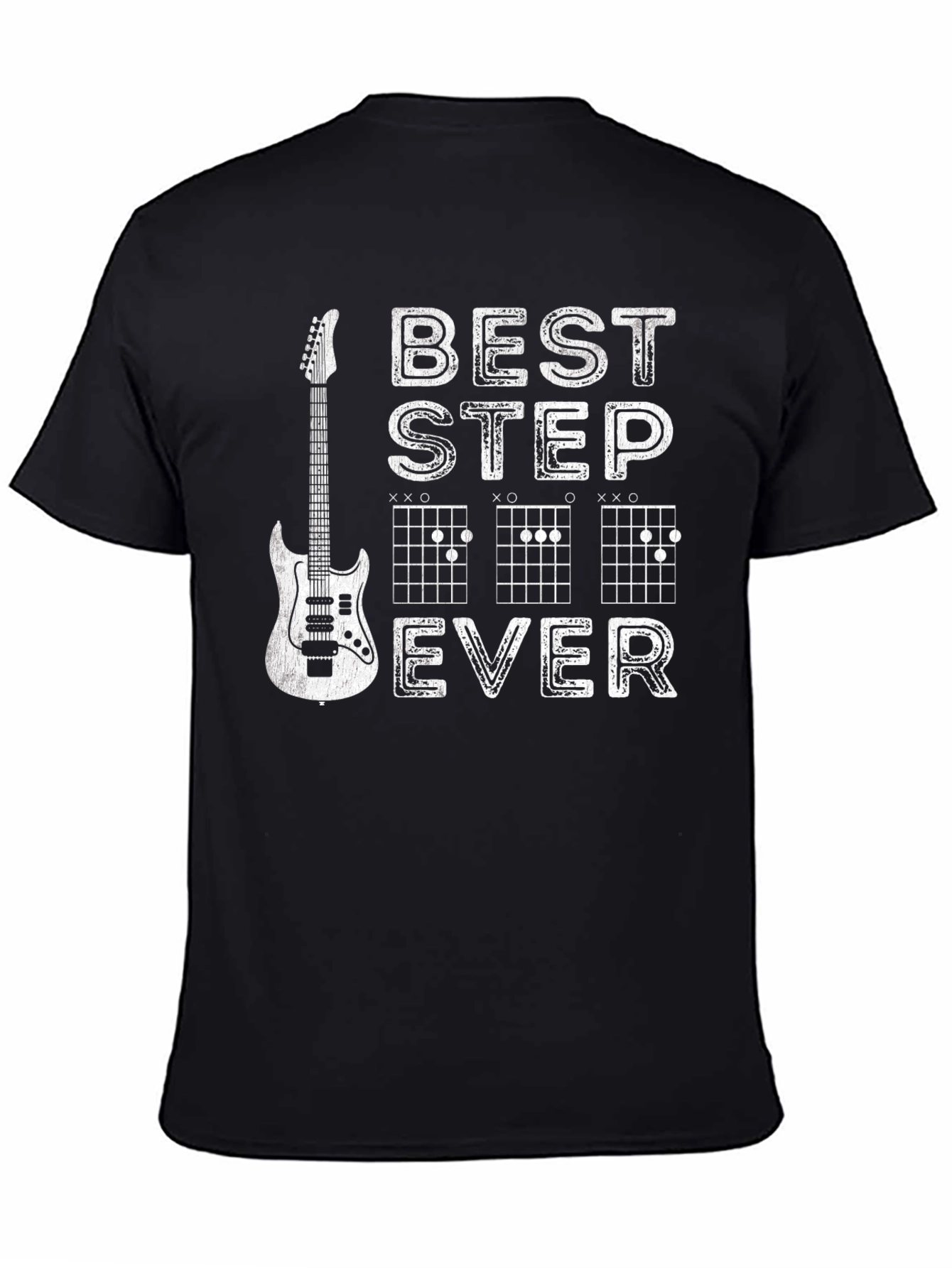 Best Stepdad Ever Guitar Chord Graphic T-Shirt