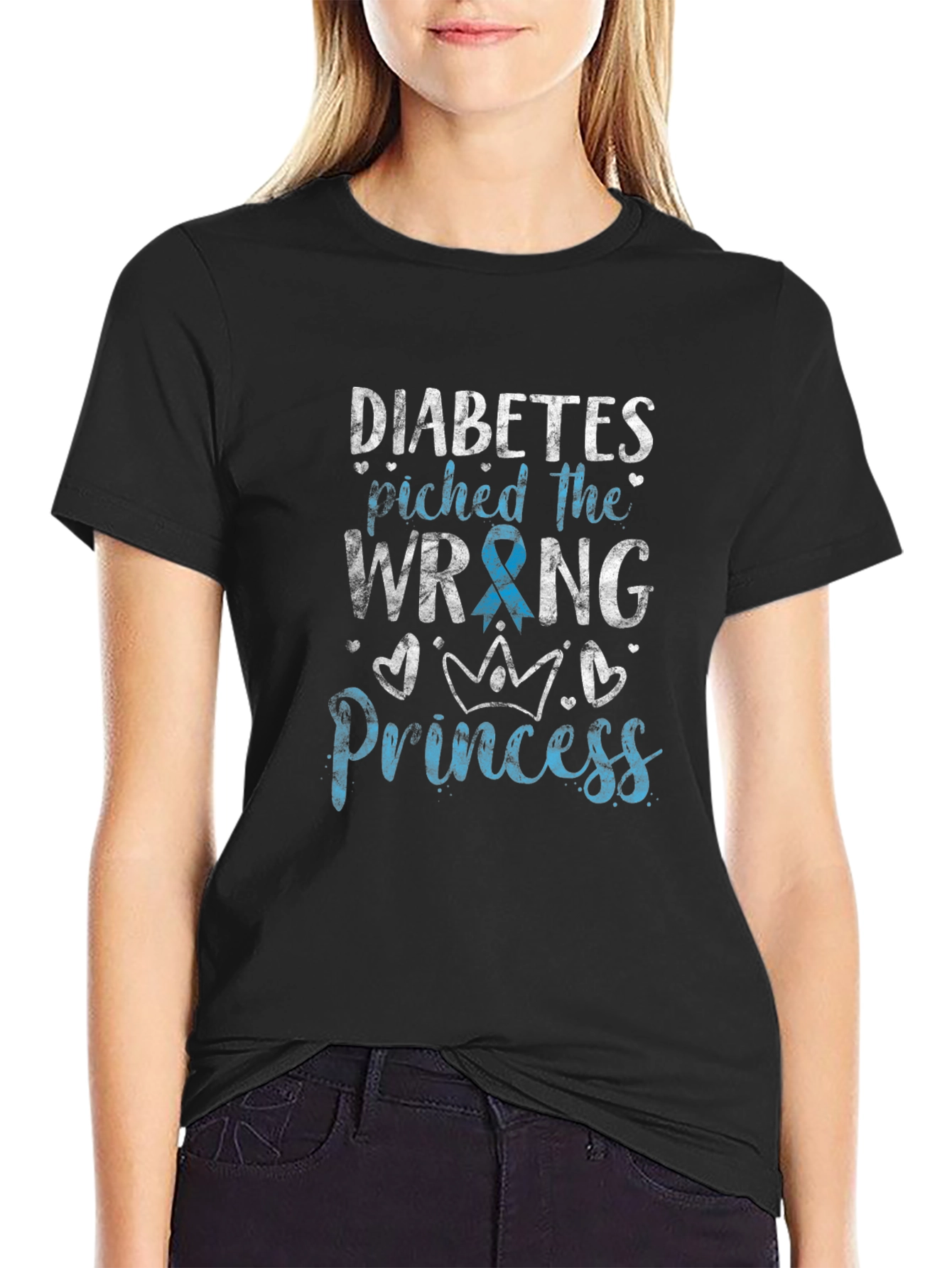 Diabetes Awareness T-Shirt - Wrong Princess Design