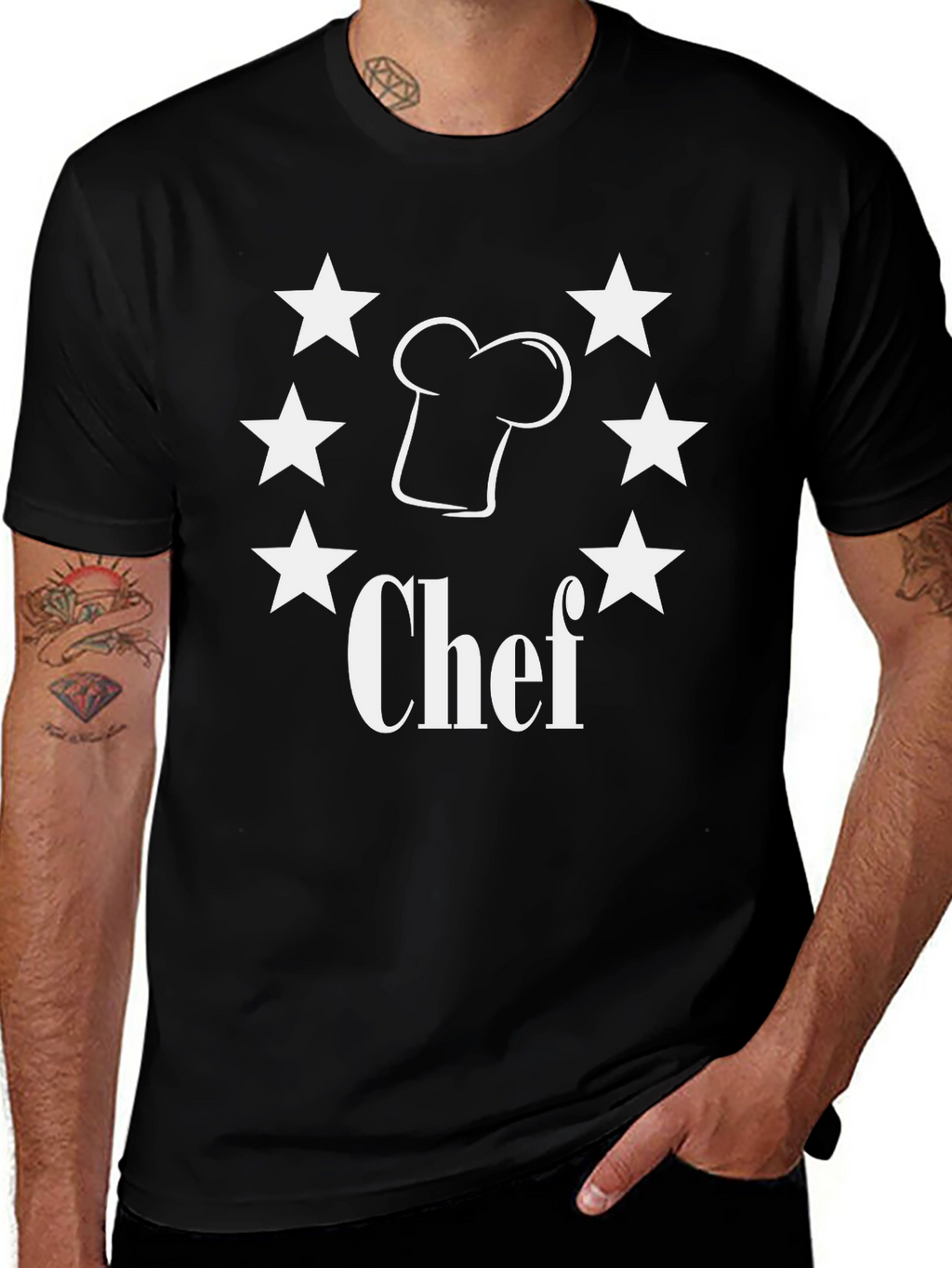 Chef Hat Star Tee - Culinary Apparel