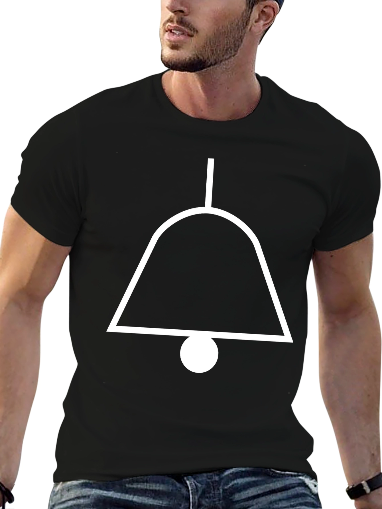 Bell Graphic T-Shirt - Simple & Stylish Black Tee