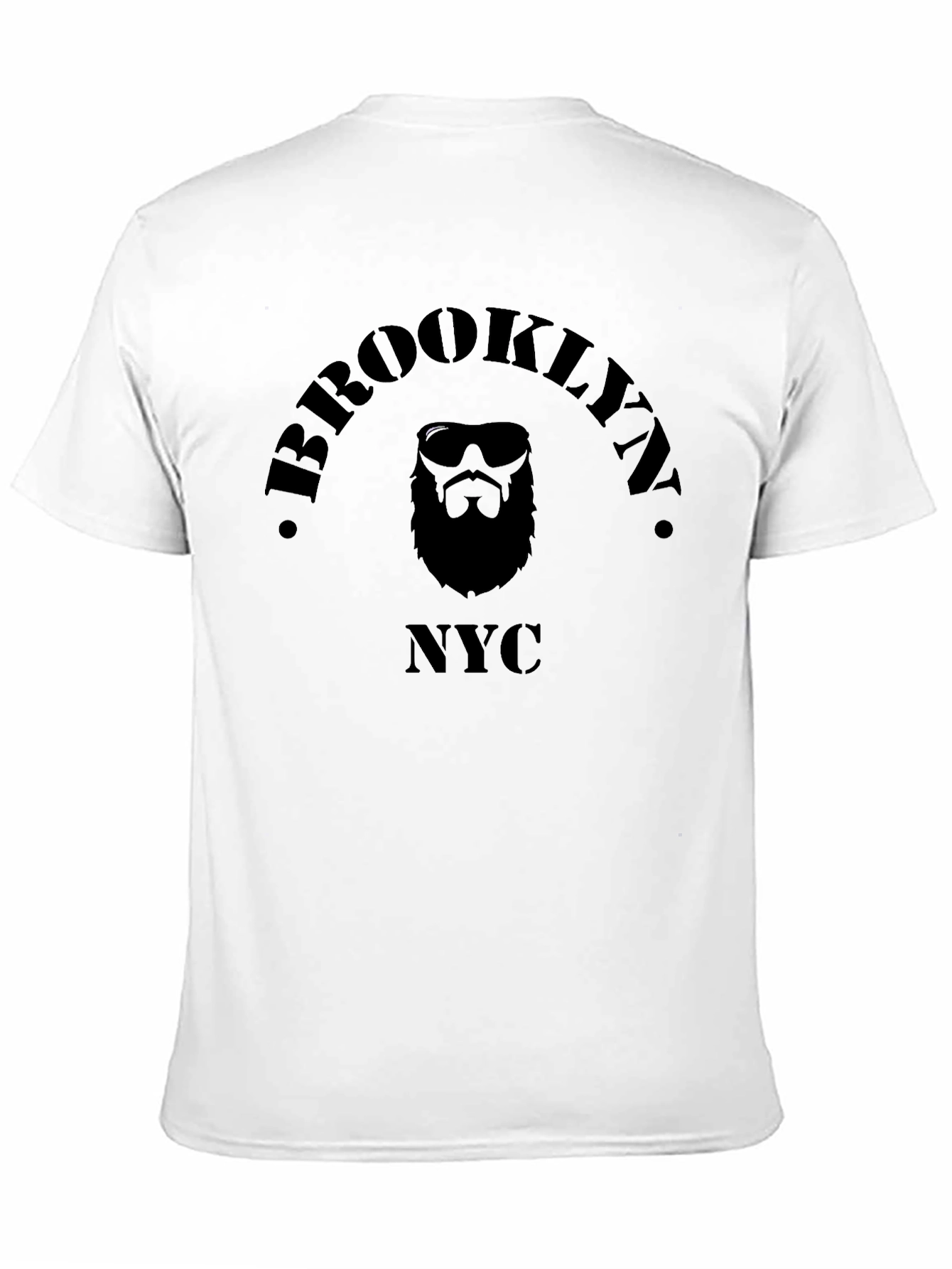 Brooklyn NYC Beard Graphic T-Shirt - Mens Black Tee