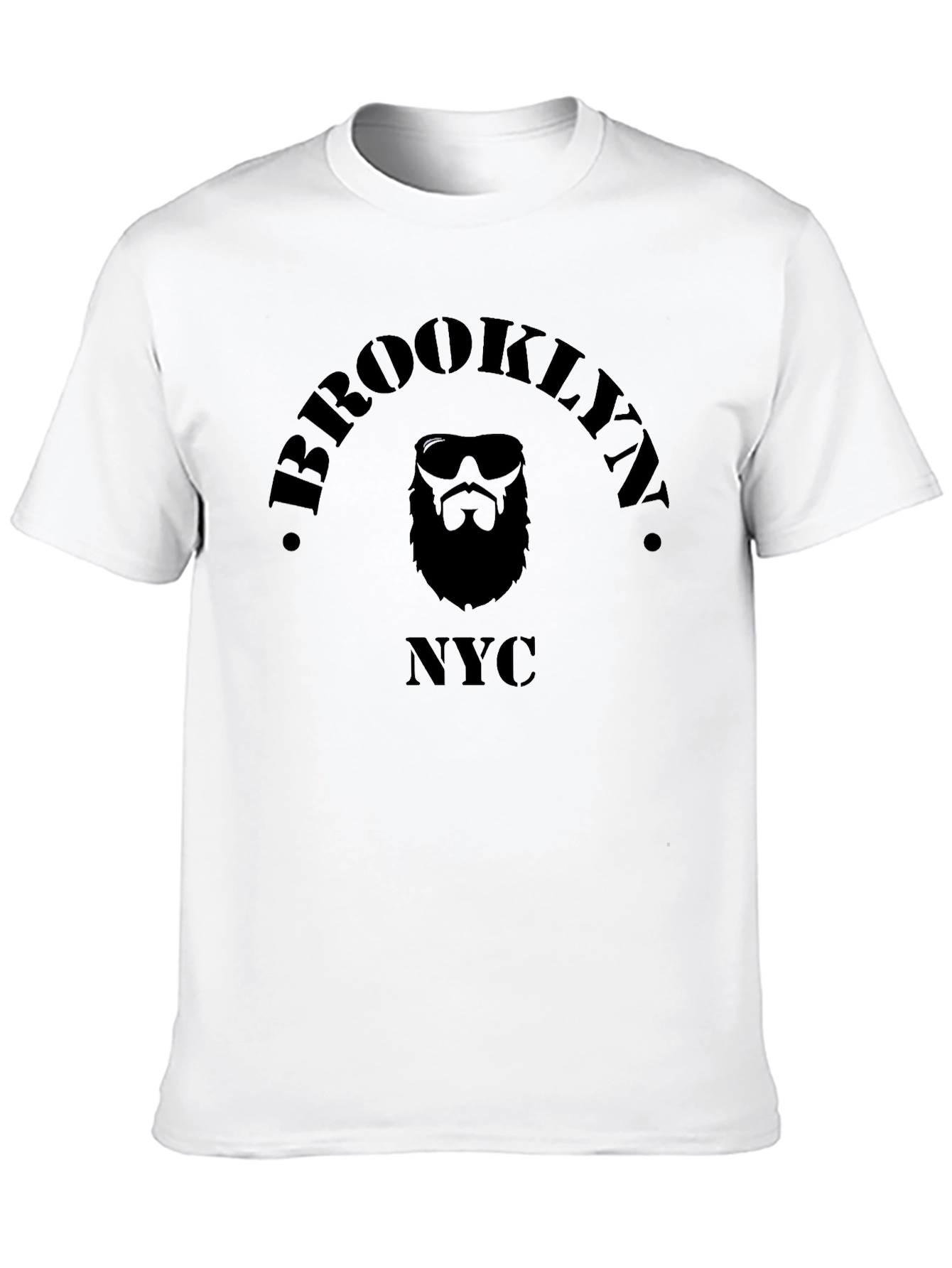 Brooklyn NYC Beard Graphic T-Shirt - Mens Black Tee