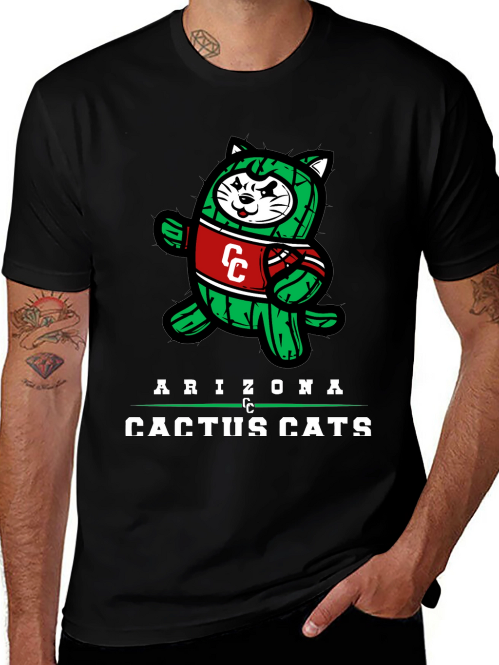 Arizona Cactus Cats Graphic T-Shirt