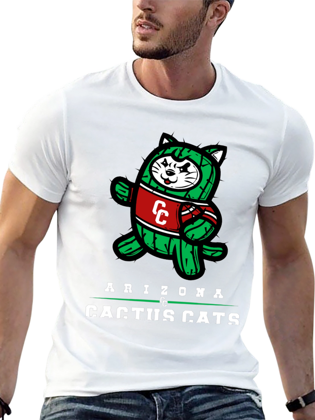 Arizona Cactus Cats Graphic T-Shirt