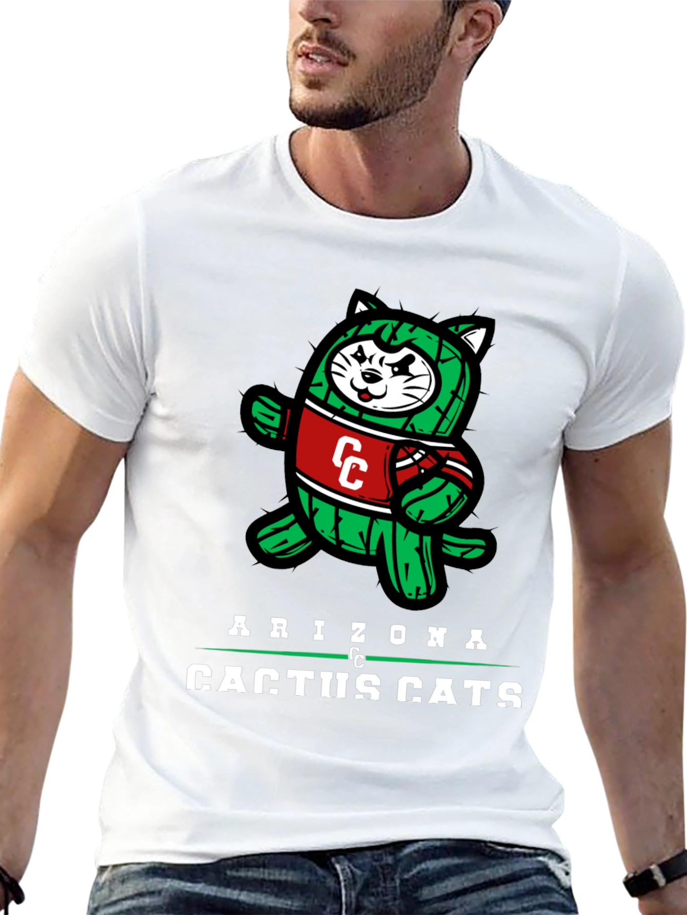Arizona Cactus Cats Graphic T-Shirt