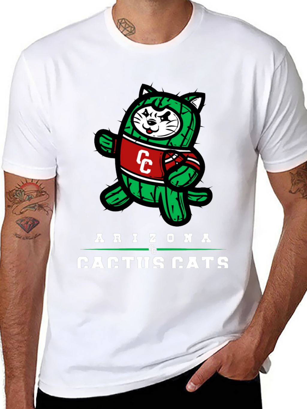 Arizona Cactus Cats Graphic T-Shirt
