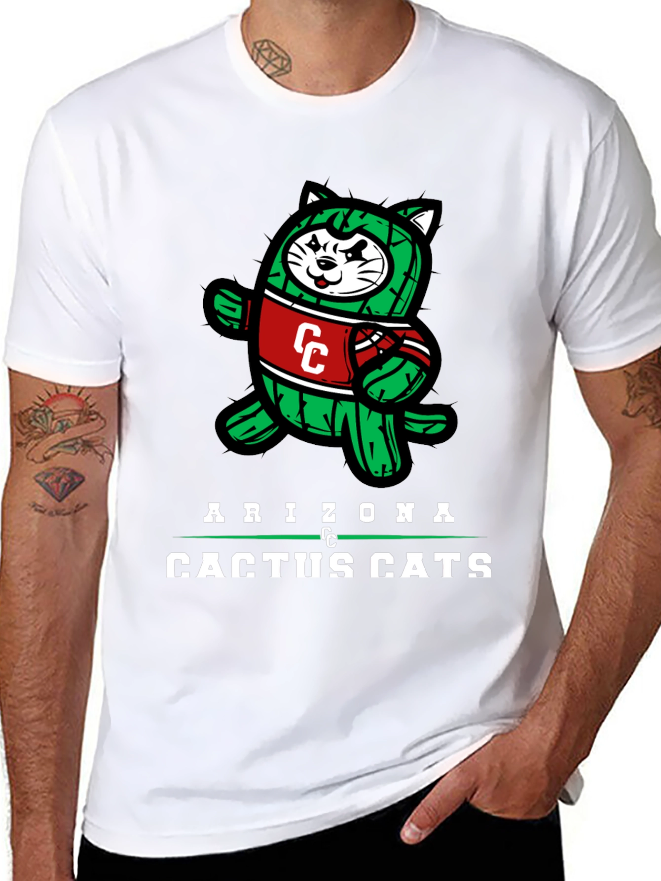 Arizona Cactus Cats Graphic T-Shirt