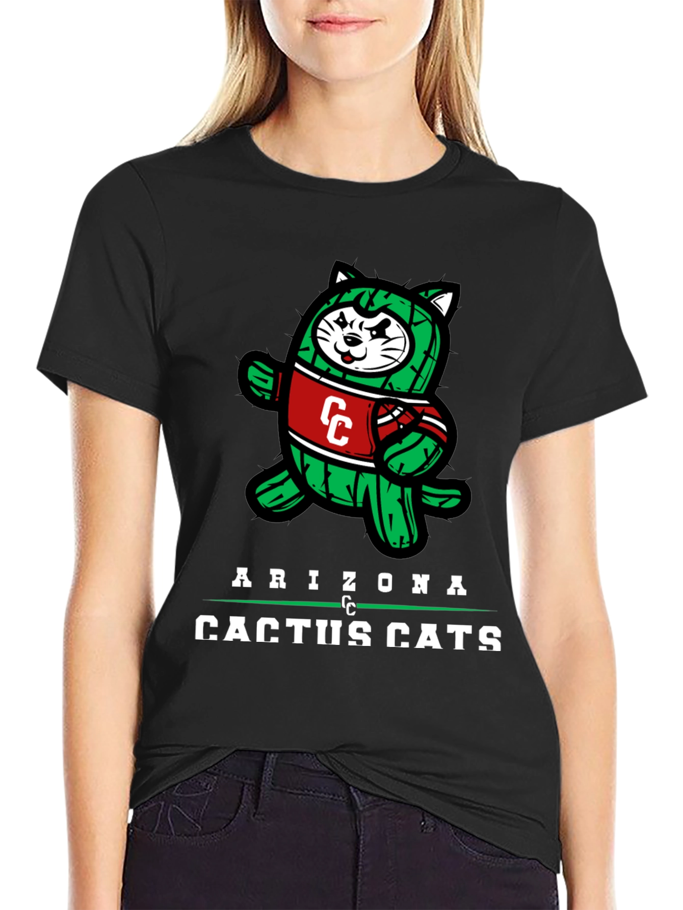 Arizona Cactus Cats Graphic T-Shirt