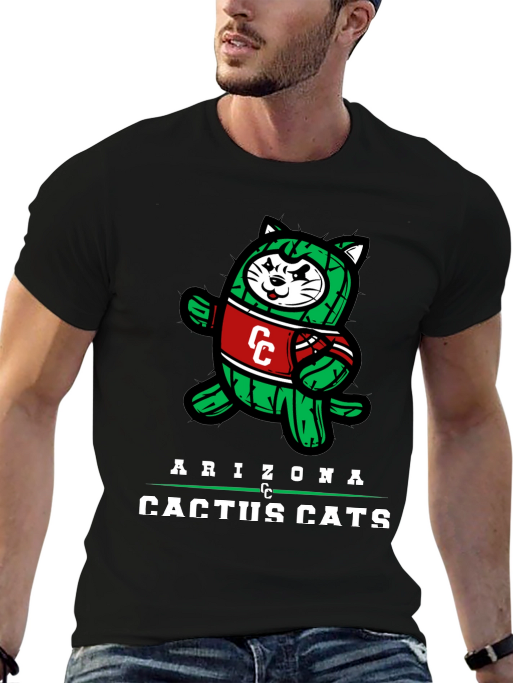 Arizona Cactus Cats Graphic T-Shirt