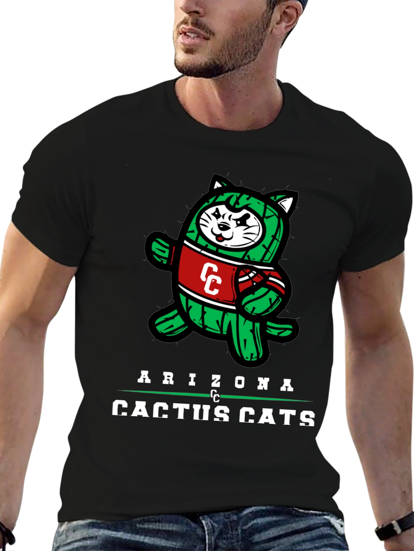 Arizona Cactus Cats Graphic T-Shirt