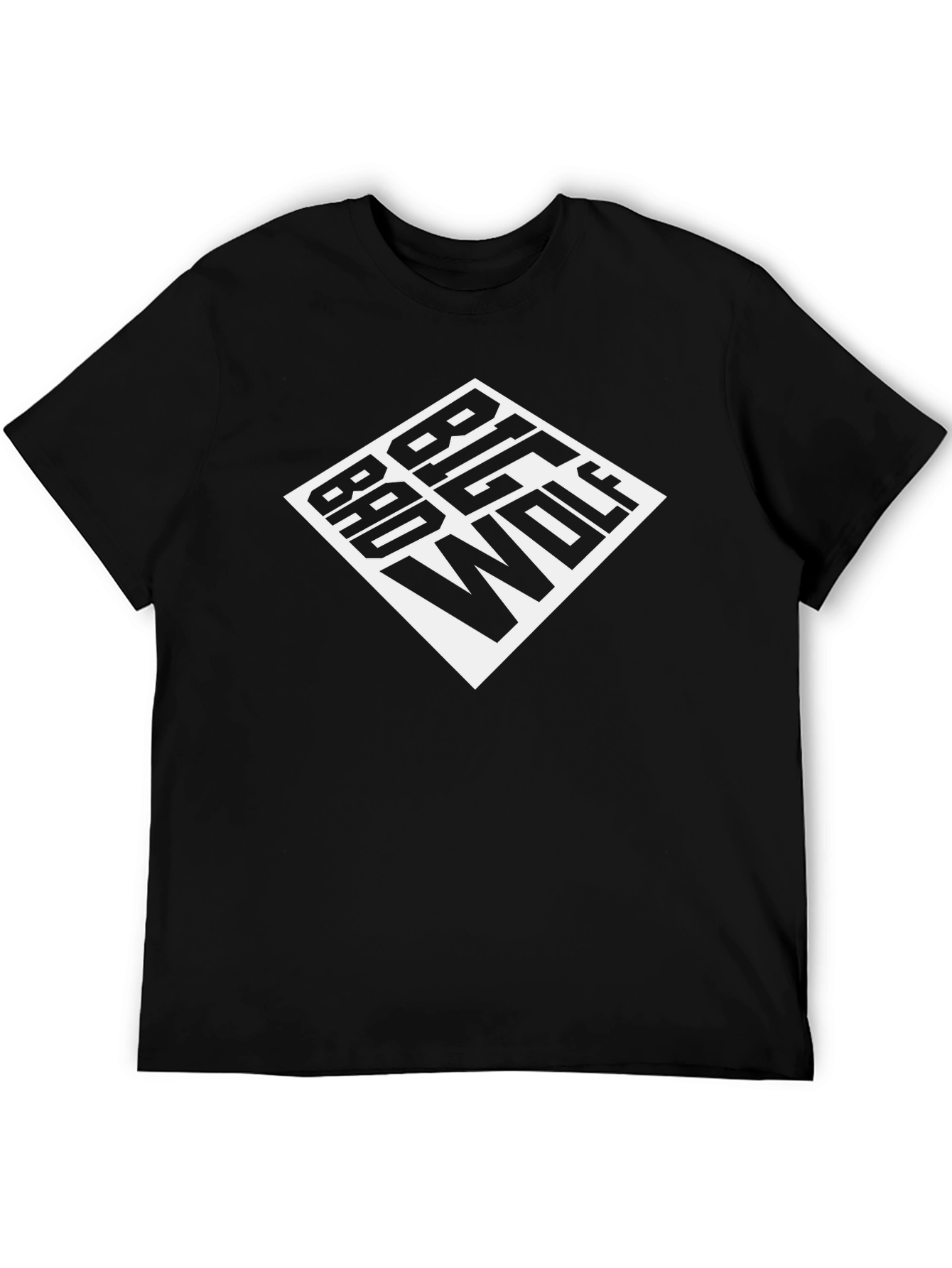 Big Bad Wolf Graphic Tee - Black Cotton T-Shirt