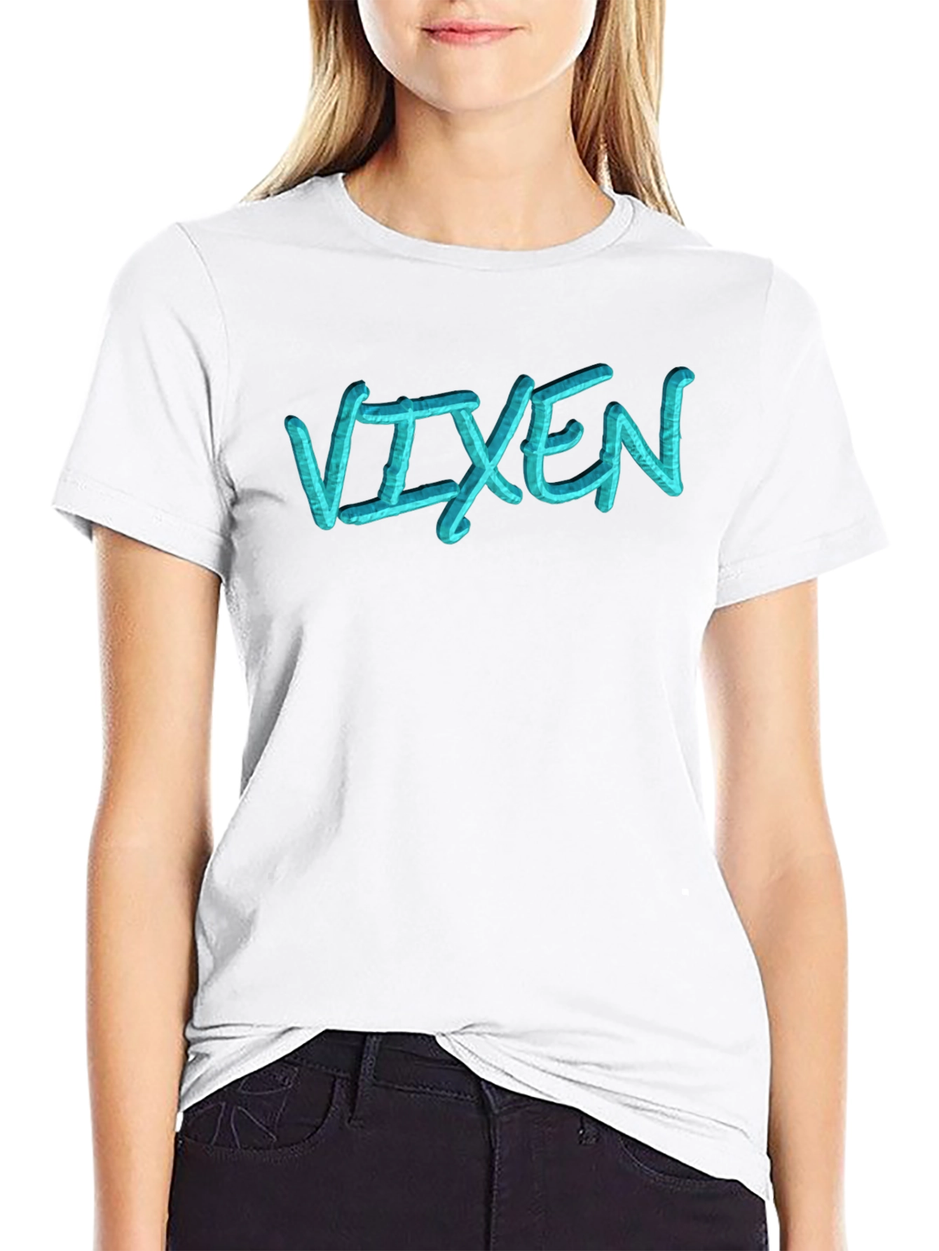 Vixen Black T-Shirt - Stylish Graphic Tee